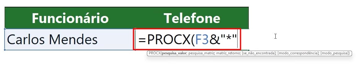 PROCX com Curinga no Excel