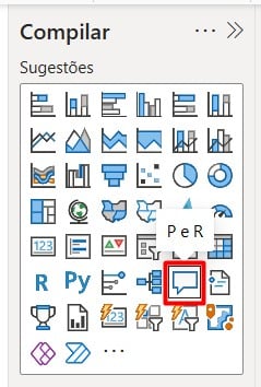 Utilizando o Visual de P e R no Power BI