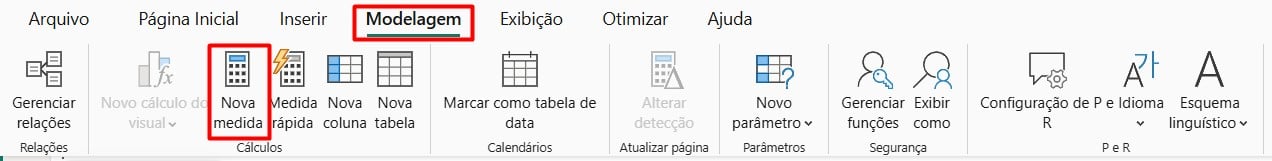 Criando Nova Medida no Power BI