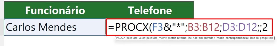 PROCX com Curinga no Excel