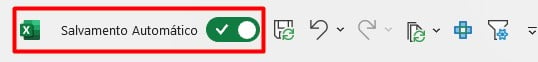 Salvamento Automático Ativo no Excel