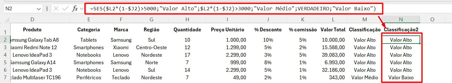 Classificando Dados no Excel com o Copilot