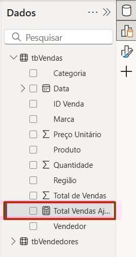 Medida Criada no Power BI