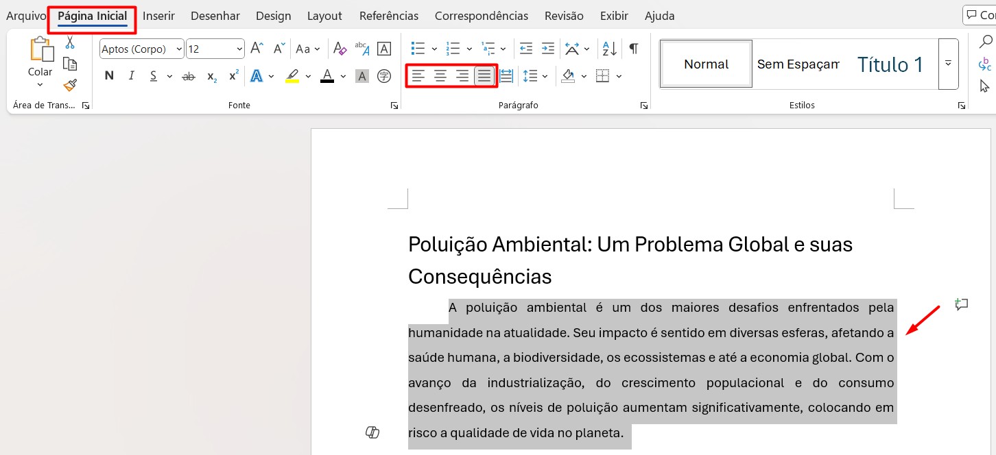 Opções de Configuração de Parágrafo no Word