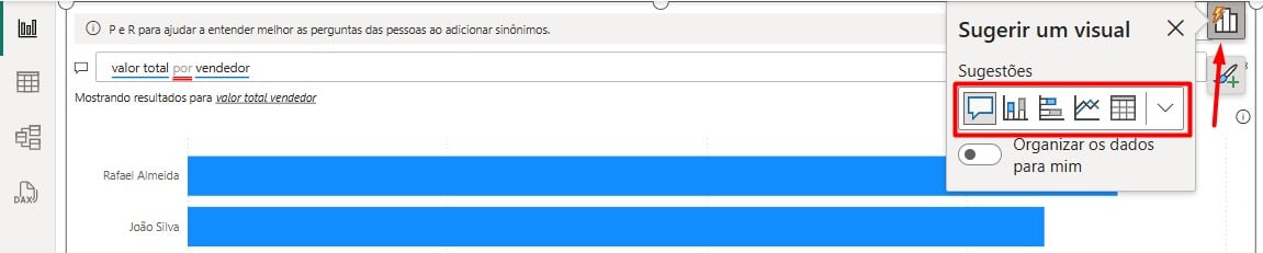 Outras Opções de Gráficos no P e R no Power BI