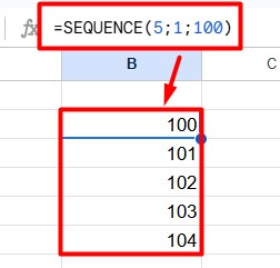 Sequência com Valores Específicos no Google Sheets