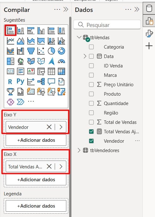 Criando Gráfico de Barras com DAX