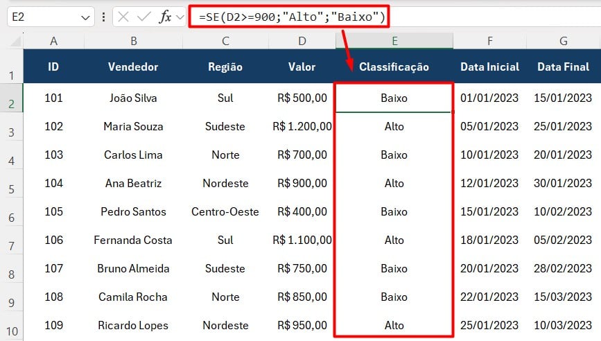 5 Funções Obrigatórias para Testes de Excel em Entrevista de Emprego
