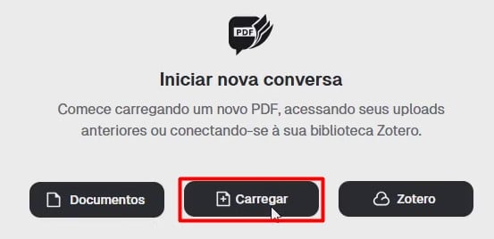 Carregando Documento no Ask Your PDF