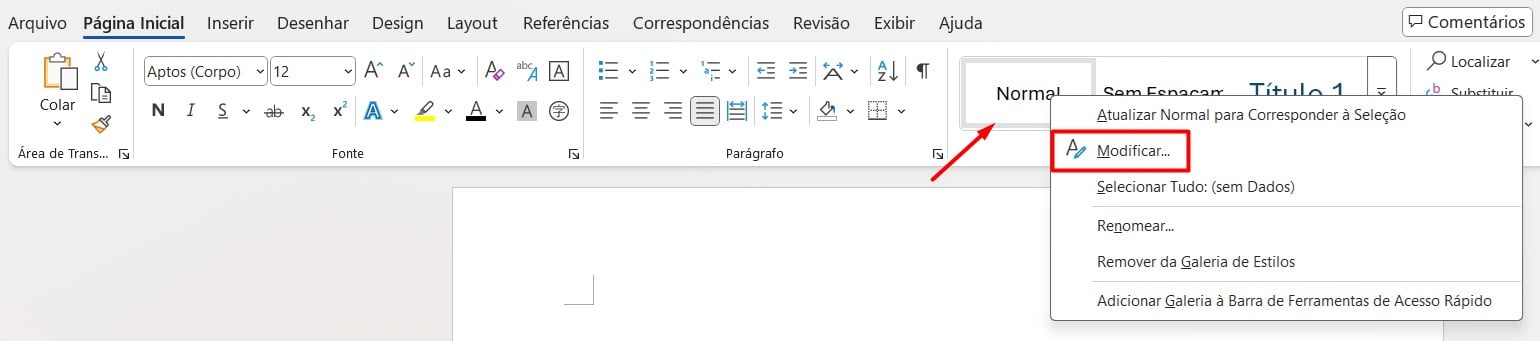 Personalizando Estilos no Word