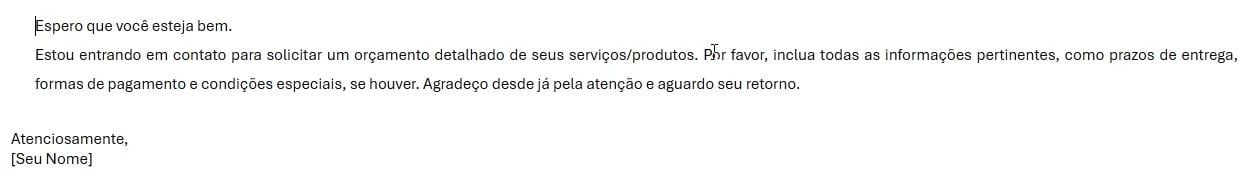 E-mail Gerado pelo Copilot no Outlook