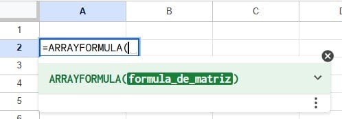 Aplicando a Função ARRAYFORMULA no Google Planilhas