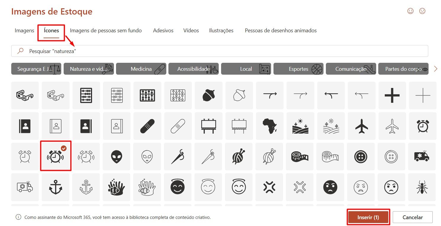 Inserindo Ícones no PowerPoint