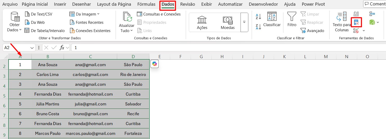 Removendo Duplicadas no Excel