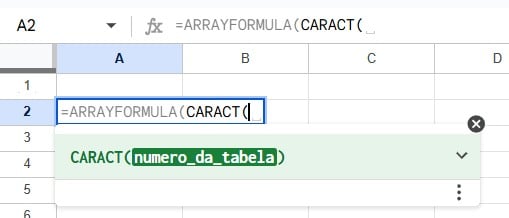 Aplicando a Função CARACT