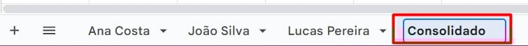 Criando Aba no Google Sheets