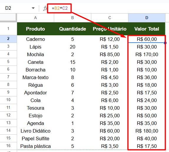 Multiplique uma Coluna Inteira no Google Sheets Rapidamente!