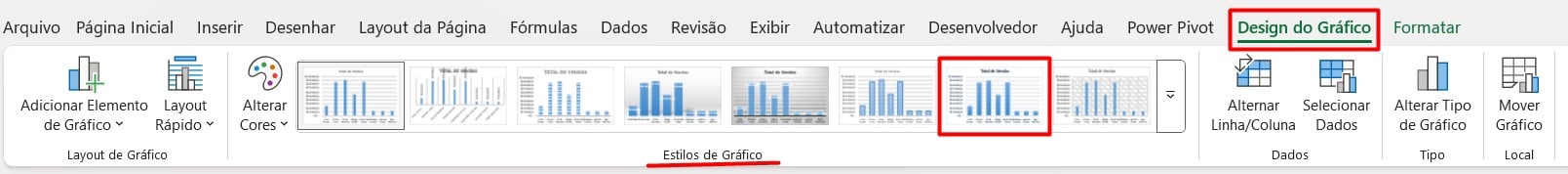 Alterando o Estilo do Gráfico
