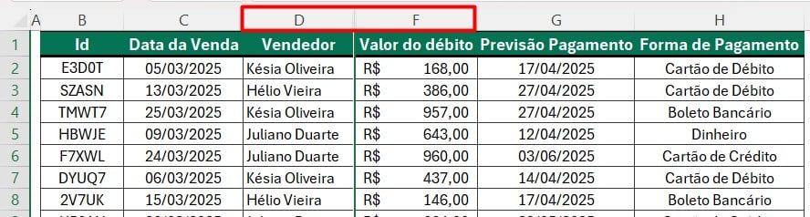 Coluna Oculta no Excel