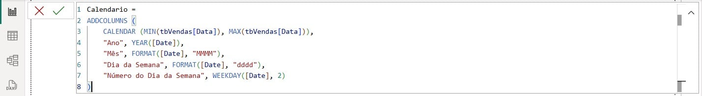 Criando Tabela de Calendário com DAX