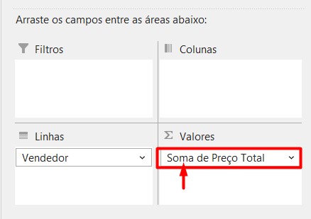 Análise do Campo Valor na Tabela Dinâmica no Excel