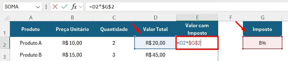 O que significa $ no Excel?