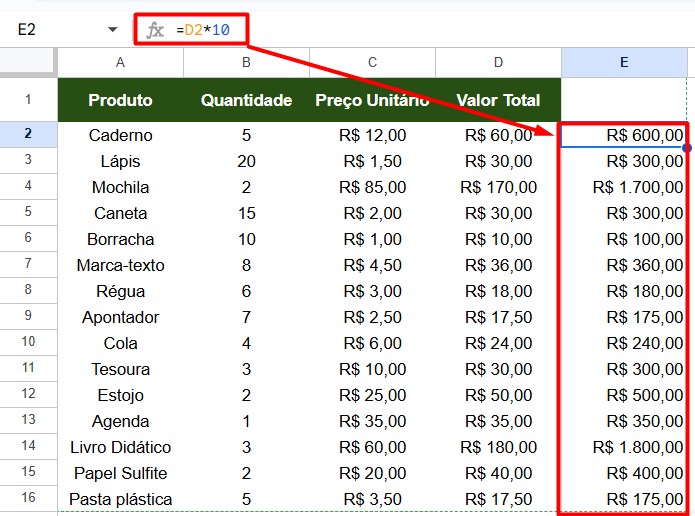 Multiplique uma Coluna Inteira no Google Sheets Rapidamente!
