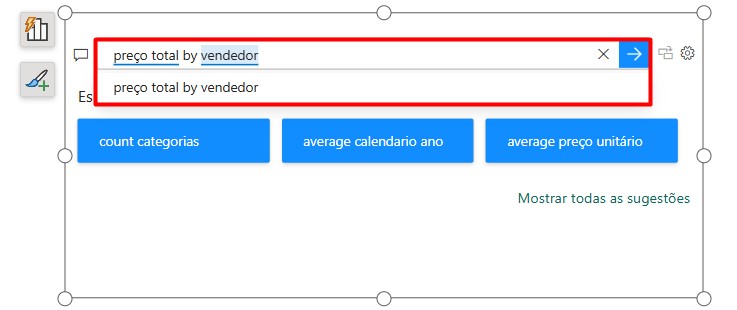 Enviando Perguntas ao Visual de P e R do Power BI