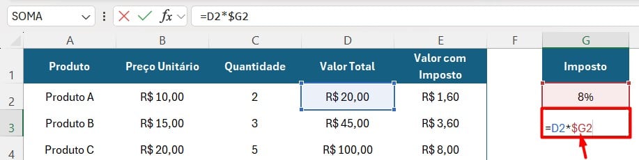 O que significa $ no Excel?