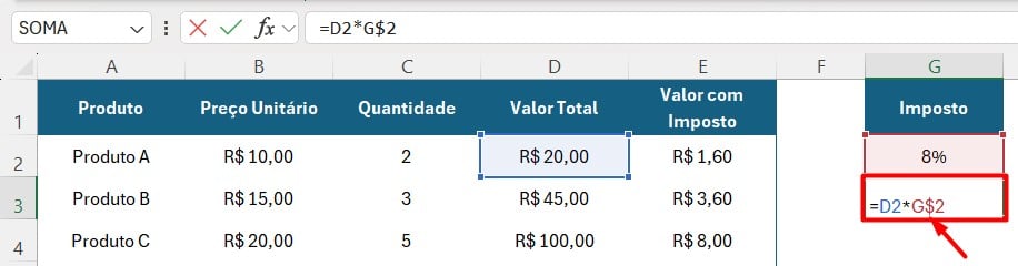 Entendendo a Referência Fixa Mista no Excel