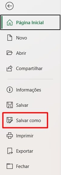 Salvando Planilha no Excel