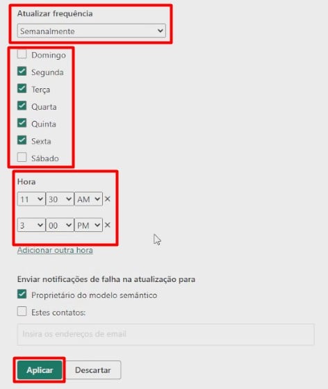Configurando a Atualização Automática