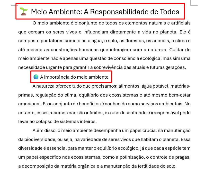 Texto Formatado no Word