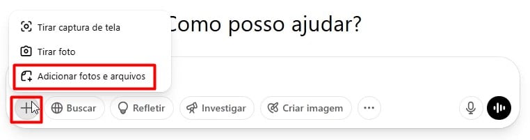 Anexando Arquivo em PDF no ChatGPT