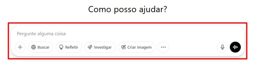 Caixa de Perguntas no ChatGPT