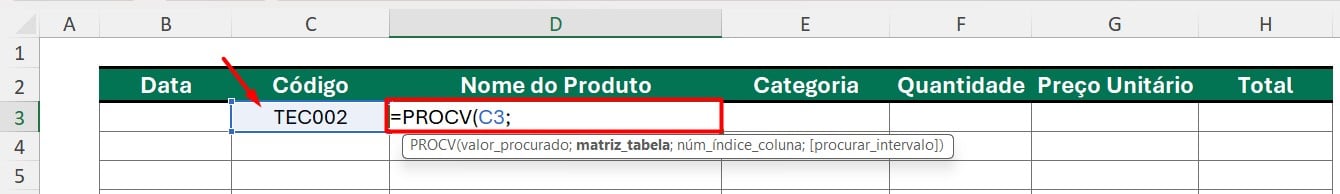Aplicando a Função PROCV no Excel