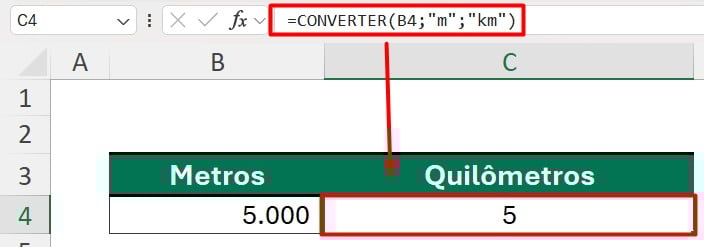 Converter UNIDADES DE MEDIDA no Excel