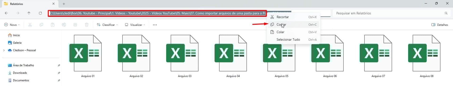 Importar Arquivos de uma Pasta para o Power BI