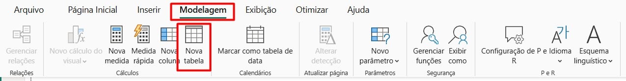 Criando Nova Tabela no Power BI