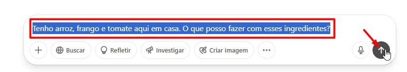 Enviando Questionamento
