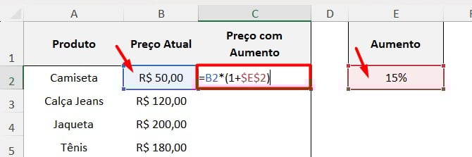Fixando Célula para Cálculo de Porcentagem no Excel