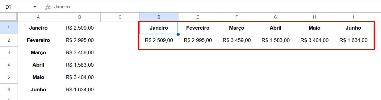 Colando Somente Valores no Google Sheets