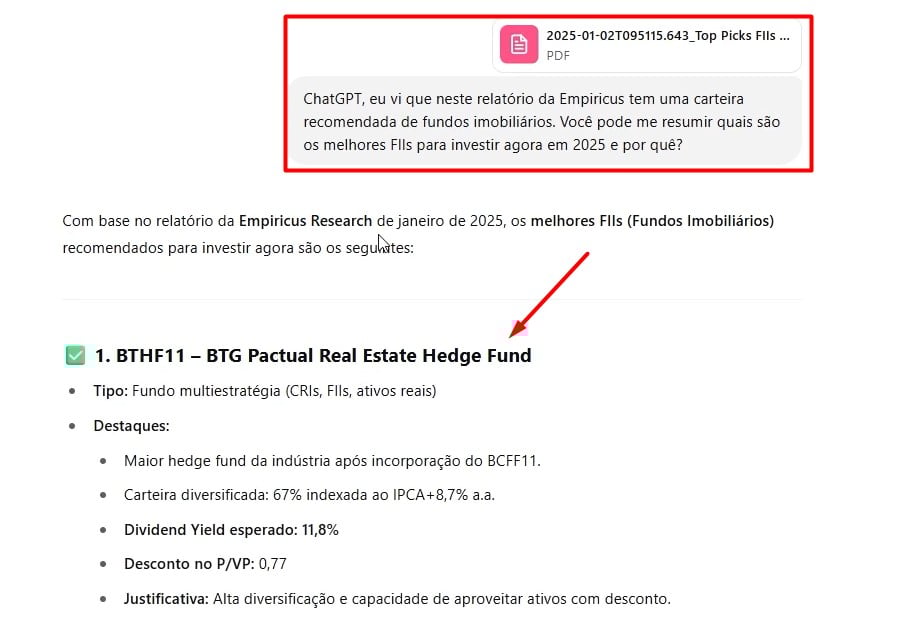 Resultado do Prompt Enviado ao ChatGPT