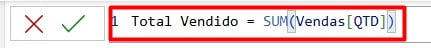 Somando a Quantidade Vendida no Power BI