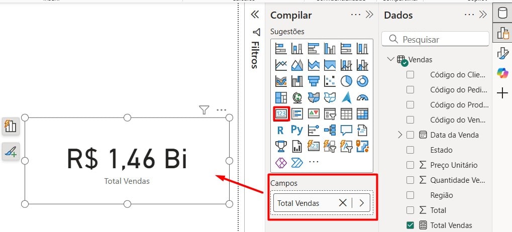 Criando Visual de Cartão no Power BI