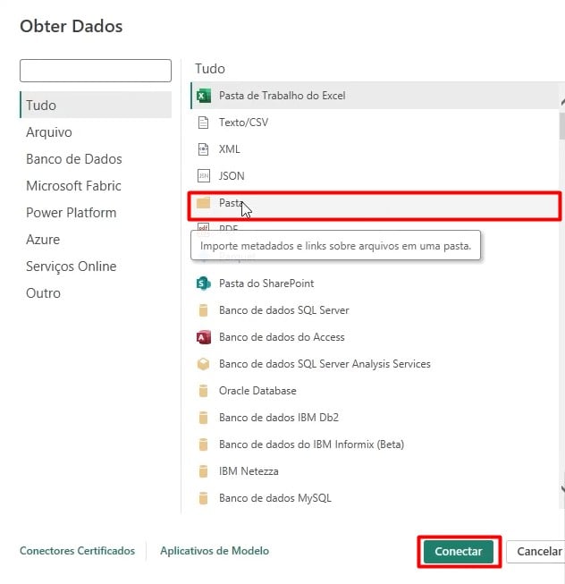 Importar Arquivos de uma Pasta para o Power BI