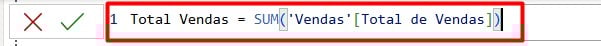 DAX SUM no Power BI
