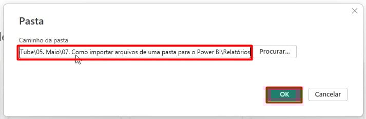Importando Pasta com Arquivos em Excel para o Power BI