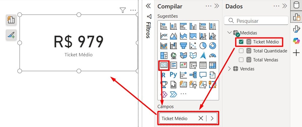 Resultado da DAX DIVIDE no Power BI
