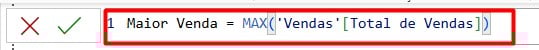DAX MAX no Power BI